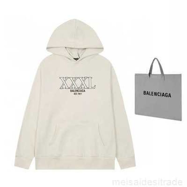 

plush t shirt designer luxury coats balciga autumn and winter jay chou paris week fashion brand same letter print hoodie 21mym, Black
