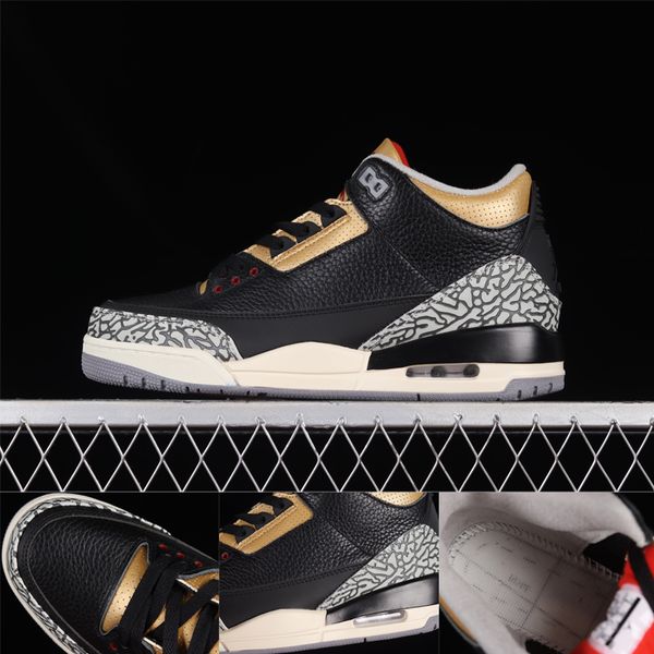 

jumpman 3 mens basketball shoes black cement gold men women trainers sports sneakers