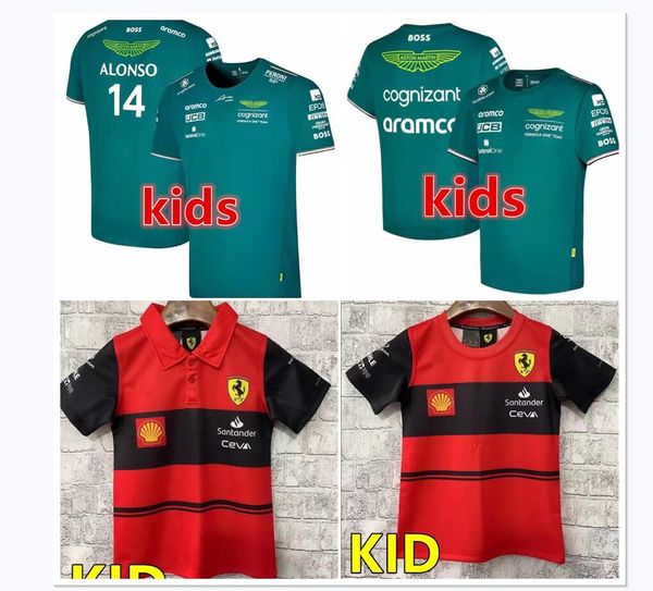 

kids t-shirts aston martin rugby jerseys t-shirt amf1 2023 official mens fernando alonso t-shirt formula 1 racing suit f1 shirt moto motorcy, Black