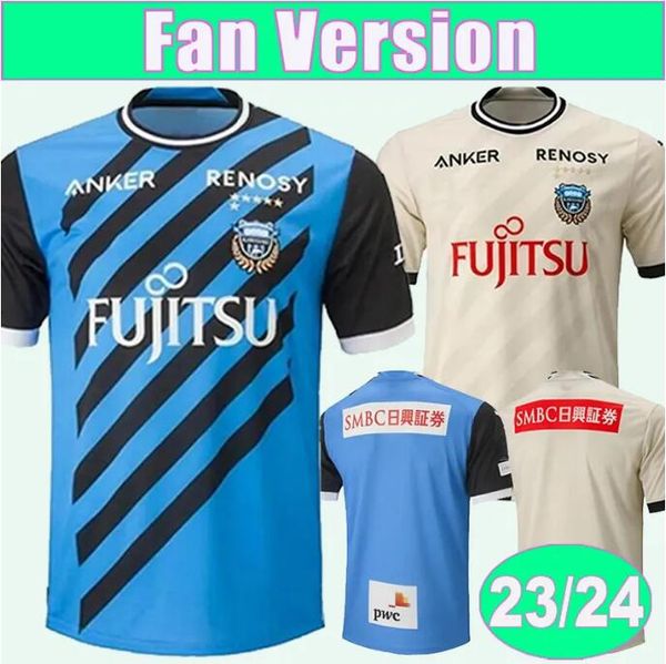 

2023 2024 kawasaki frontale soccer jerseys 23/24 yu yamane ryota home blue uniform mens kurumaya j.schmidt marcinho away football shirt, Black