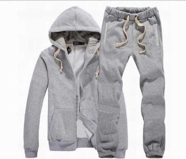 

mens tracksuit new football small horse sets track suit mens men zipper jackets sportswear sweat gym suits2572723, Gray
