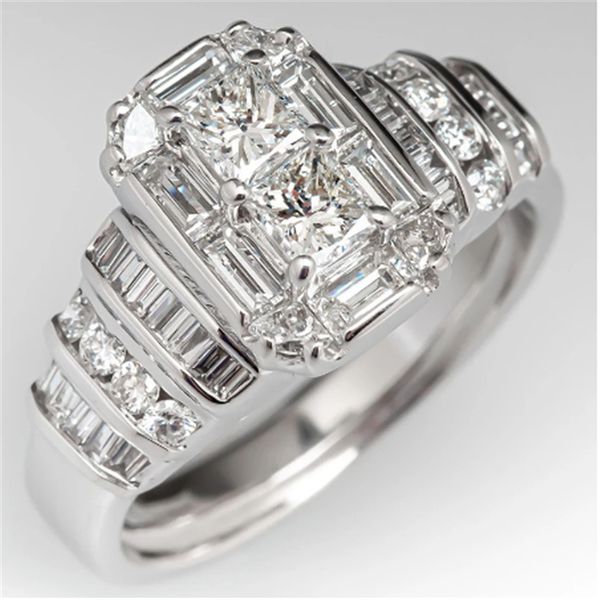 

classic finger ring aaaaa zircon 925 sterling silver engagement wedding band rings for women men birthday party jewelry gift, Slivery;golden