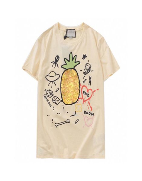 

22 beverly hills cherry designer tshirt mens fashion clothing short sleeve women punk print letter embroidery cat summer skateboa3317175, White;black