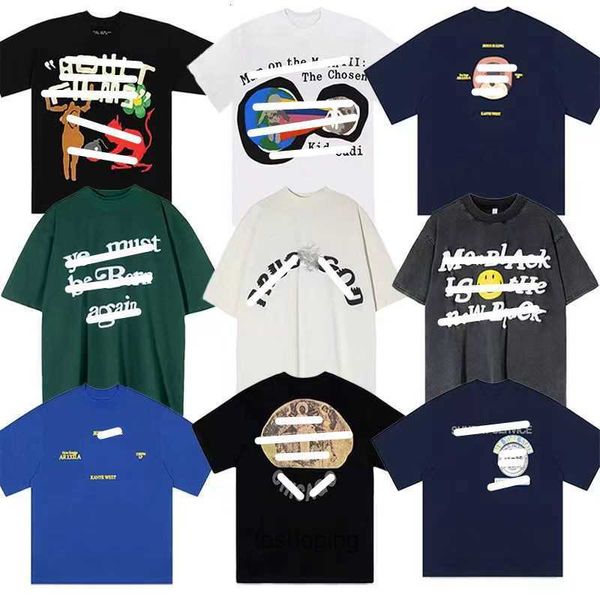 

2023 designer kanyes classic mens t-shirts peace dove mens womens fashion high street tshirts printing cloth make craft short sleeve s-xlfuo, White;black
