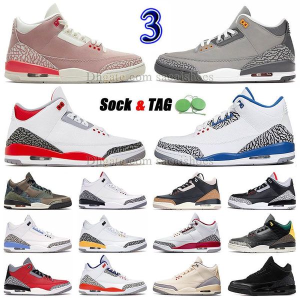 

jumpman 3 basketball shoes for men women 3s sail noir pine lucky green racer blue rust pink dark iris mocha brown muslin black cement gold m