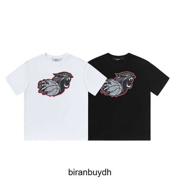 

sport men's t-shirts trapstar tee dark letter print leopard hd short sleeve cotton, White;black