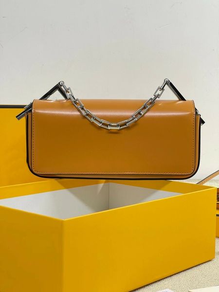 

designer firstly sight rectangular glossy leather flap bag letter front flap magnetic clasp shoulder bags silver hardware embellished chain