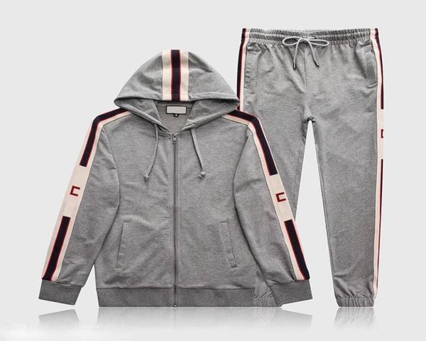 

men039s tracksuits 2021 men spring hoodies printing sweatpants male comfortable cotton trousers sport suit fashion set clothes9513493, Gray