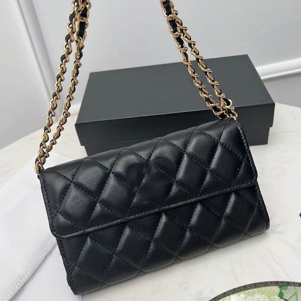 

vintage women classic flap wallet trend coin purse diamond lattice leather quilted lambskin luxury designer handbag multi pochettes birkin s, Red;black