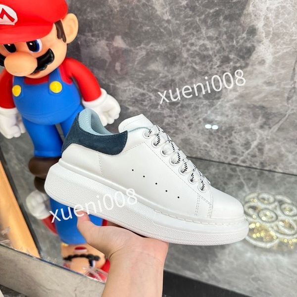 

2023new fashion designer mens casual shoes white black trim upper brown leather metallic silver metallic gold laser blue mens woman, Red;white