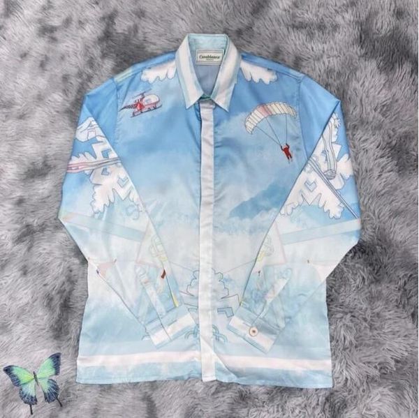 

blue shirt printing long sleeve holidays shirts for men women, White;black