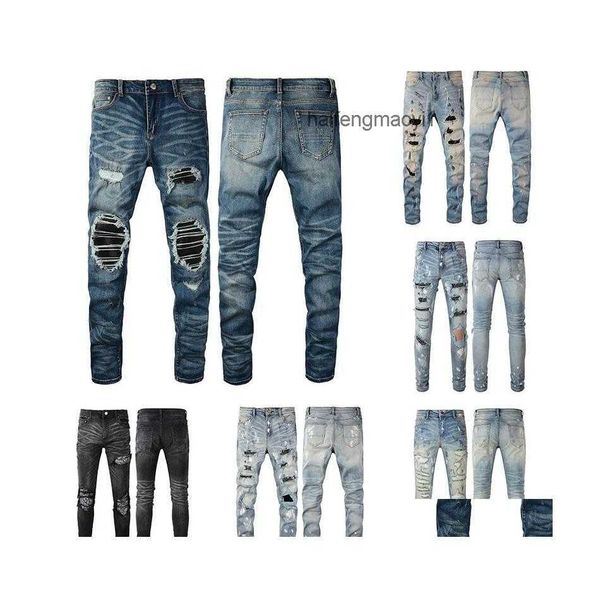 

2016 men's jeans mens designer paige fashion skinny straight slim nonelastic ripped design knee tear tight size 2840 long style 202, Blue