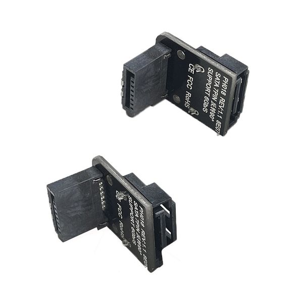 

10pcs 7-pin sata cable interface steering connector 90 degrees 7pin serial port chassis for deskmotherboard direction b