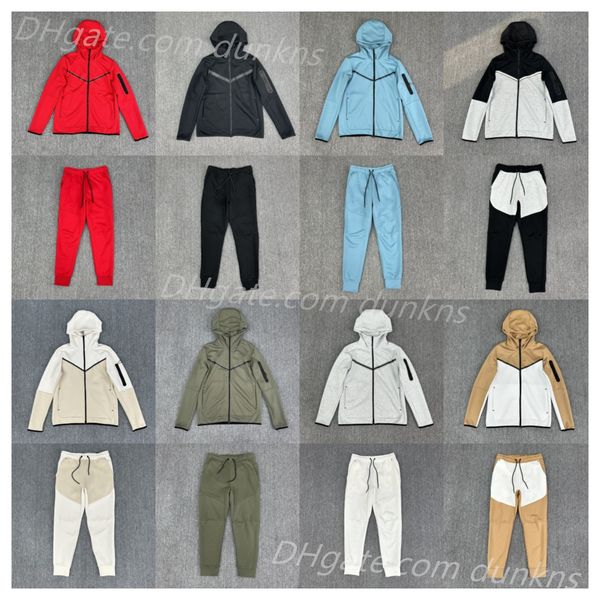 

new season thick tech fleece tracksuit mens sports sportswear pants back zip hoodies jackets space cotton trousers womens bottoms joggers ma, Gray