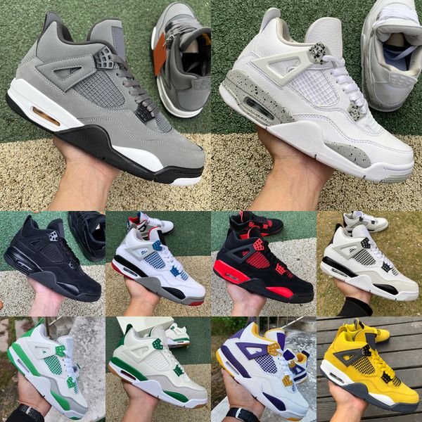 

basketball shoes seafoam 4s women men 4 military black cat white oreo fire red pine green university blue jumpman cool grey infrared metalli