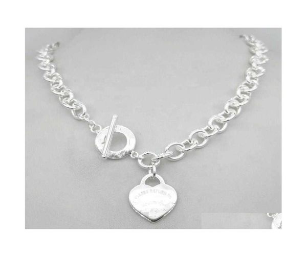 

pendant necklaces design man women fashion necklace chain s925 sterling sier key return to heart love brand charm with box drop de5611671, Silver