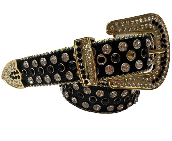 

2023 designer bb belt simon belts for men women shiny diamond belt black on black green multicolour with bling rhinestones waistband as gift, Black;brown