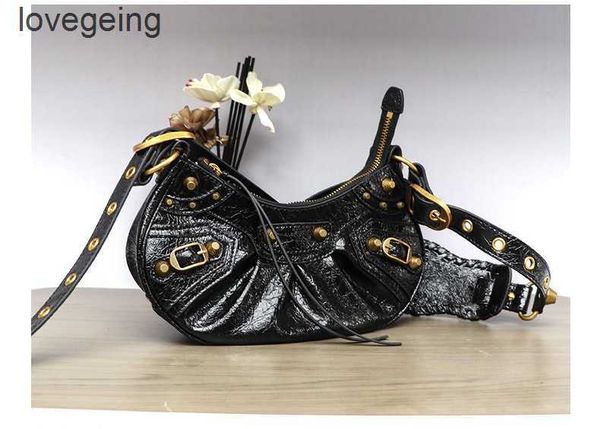

girl le cagole bag 2023 designer bags lecagole 23 rivet locomotive triple sweet cool spicy fold crescent leather underarm tacd