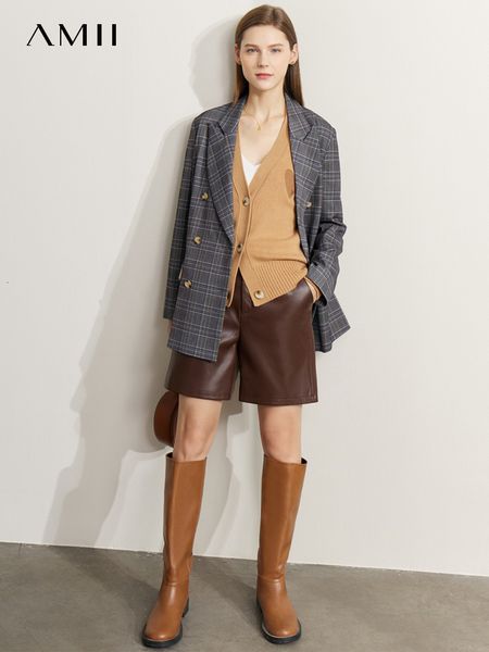 

women's suits blazers amii minimalist for women autumn vintage niche design doublebreasted loose fashion allmatch coats 12120064 230321, White;black