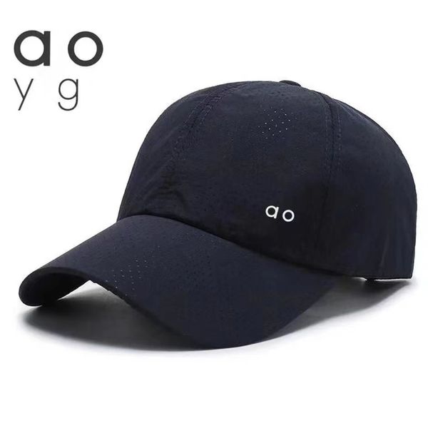 

alo yoga baseball caps men's and women's ball cap fashion quick-drying fabric sun hat caps beach outdoor sports solid co270x, Blue;gray