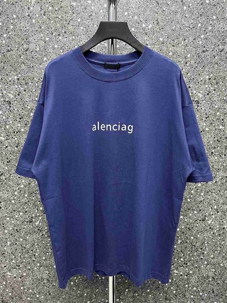 

plush t shirt designer luxury coats balciga version paris b r standard glue english letter printing short sleeve loose os tshirt 2pe52, Black