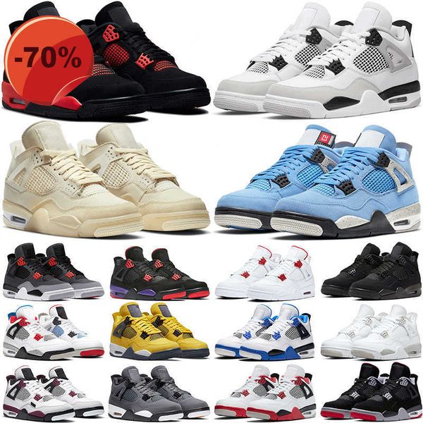 

quality jumpman 4 4s og mens basketball shoes university blue white oreo black cat black canvas sail metallic purple red thunder