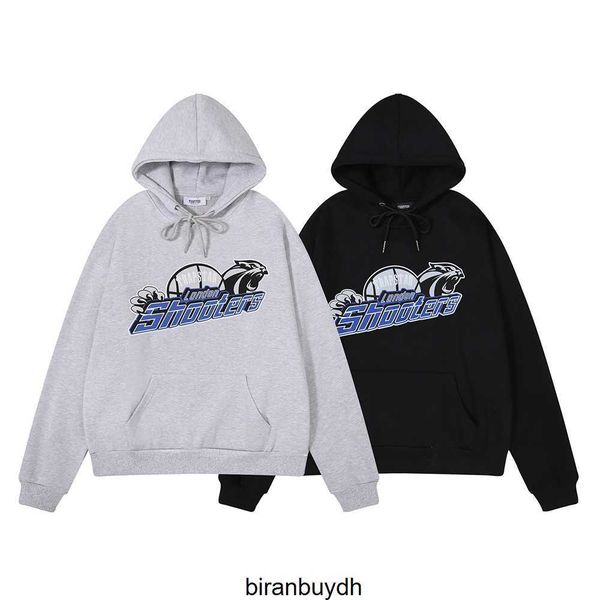 

sport men's hoodies sweatshirts trapstar basketball tiger head london shooter print cotton suede warm hoodie sweater men and women, Black