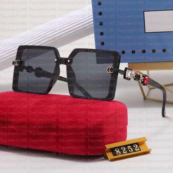 

2023 designer sunglasses letter pair eyewear womens mens goggle senior eyewear for women eyeglasses frame vintage metal sun glasses with box, White;black