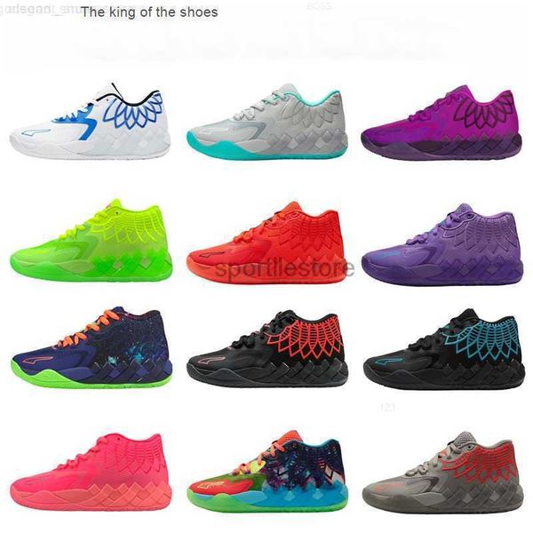 

2023mb.01running shoes sport shoe grade school mb01 rick morty kids lamelo ball queen city red for sale