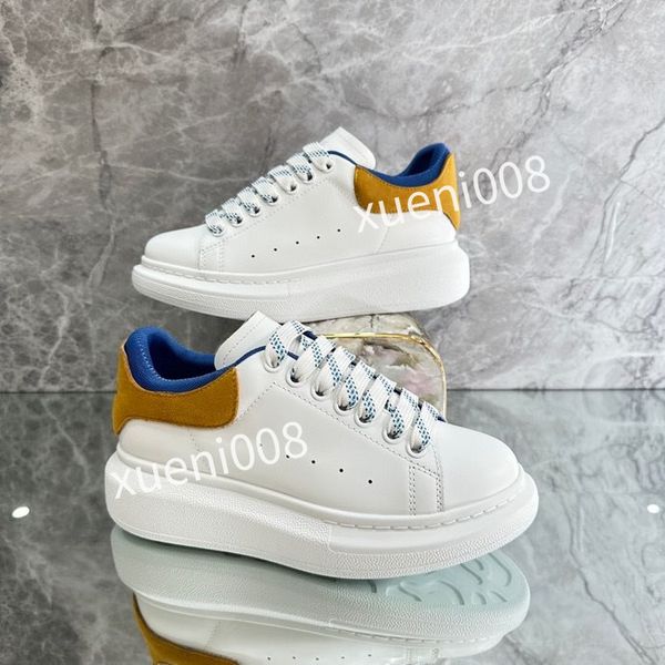 

fashion designer mens casual shoes triple white black trim upper brown leather metallic silver metallic gold laser blue mens woman, Red;white