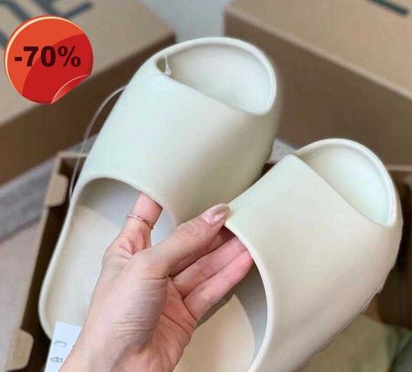 

slides sandals sneakers shoes fashion trainers slider foam runner slippers graffiti bone white resin desert sand rubber summer designer, Black