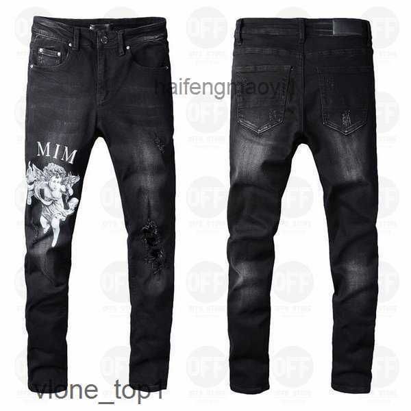 

mens designers jeans distressed ripped biker slim straight denim for men s print army fashion mans skinny pant 1 403a, Blue