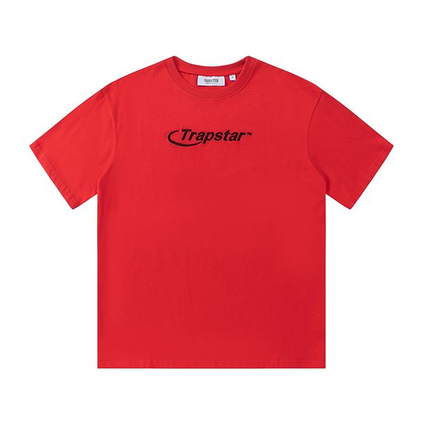 

trapstar mens t-shirts summer letter embroidered casual fashion brand tshirt street hip hop short sleeve breathable cool tees 3c, White;black
