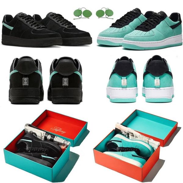 

1 low tiffany blue mens running shoes black multi blue color dz1382-001 men women trainers sports sneakers sneaker platform shoe 36-45
