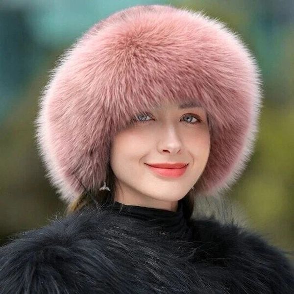 

berets keep warm simulated mink fur winter hats for women's imitation pullover hat outdoor thick beret mongolia 230321, Blue;gray