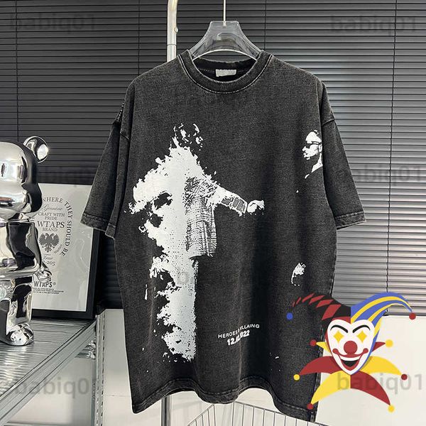 

men's t-shirts vintage oversize t shirt men women t-shirt washed heavy fabric tees t230321, White;black