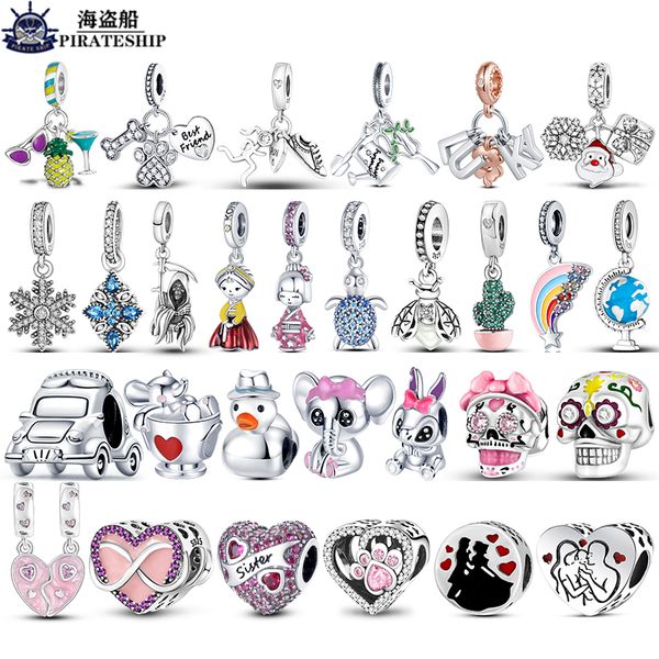 

925 siver beads charms for pandora charm bracelets designer for women pendant starry firefly amulet plata de ley, Bronze;silver