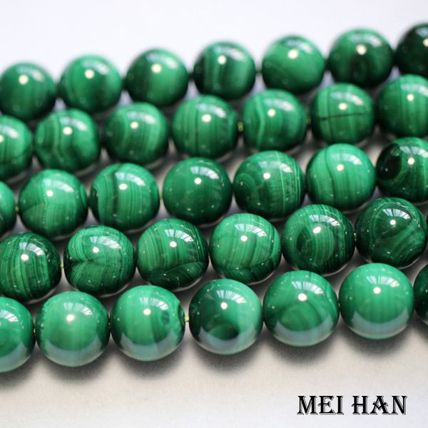 

beaded necklaces meihan 1 strand natural malachite 9510mm smooth round beads for jewelry making design gift 230320, Silver