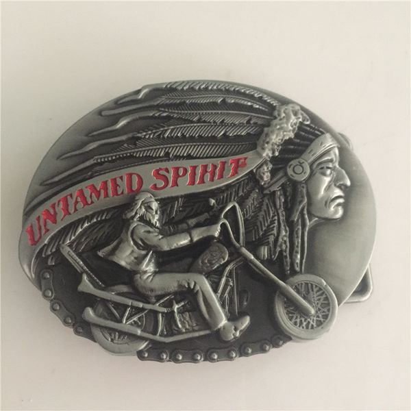 

indian head motorcycle western cowboy belt buckles for fashion men belts accessories, Slivery;black