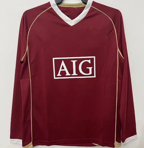 

retro soccer jerseys 2006 2007 2008 2009 beckham cantona keane scholes giggs football shirts kit shirt classic vintage 06 07 08 09 futbol je, Black;yellow
