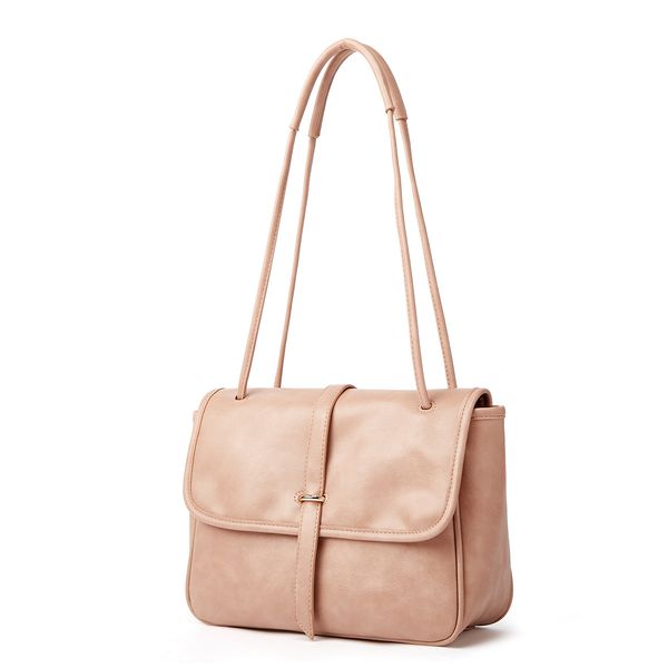 

fashion bag outdoor casual women's shoulder bag solid color pu handbag