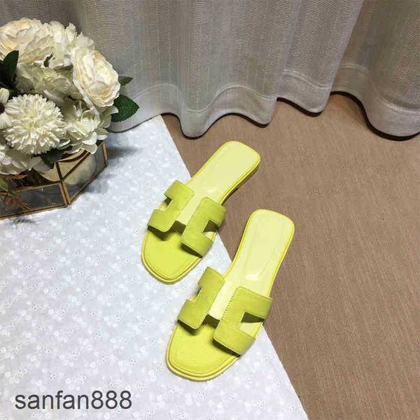 

original logo designer hermss slippers sliders fashion luxury h 2023 beach erme classic summer flat eel flip-flops ladies shoes otel bat yde, Black