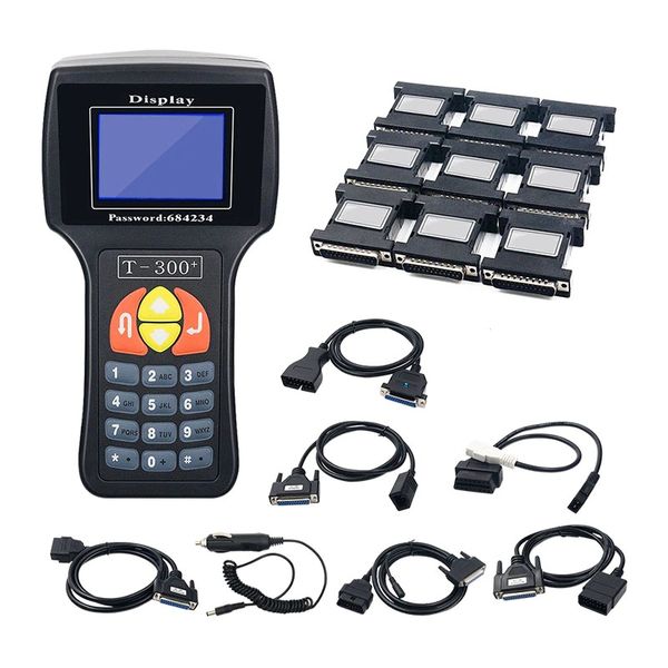 

professional t code auto key programmer t300 v21.9 t 300 t-code english or spanish blue black cars t-300 auto transponder
