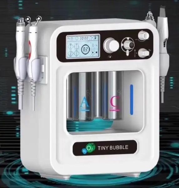 

portable aqua peel water oxygen jet rf oxygen machine blackhead removal device pore cleaner repair the skin, Black;white