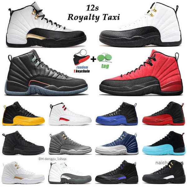 

12s royalty taxi basketball shoes 12 jumpman utility twist reverse flu game dark concord cherry wolf grey gamma blue mens tra air jorden jor, Black