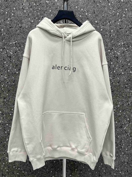 

plush t shirt designer luxury coats balciga edition b paris r mark brushed hoodie english printed loose shoulder os sweater 2cdlc, Black