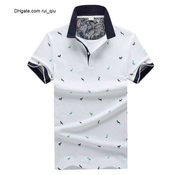 

polos mens printed shirt cartoon 100% cotton short sleeve camisas stand collar male shirts m-3xl, White;black