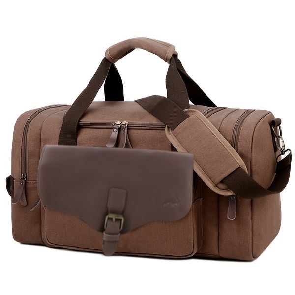 

stuff sacks canvas travel bag large capacity duffel with trolley sleeve s 230321