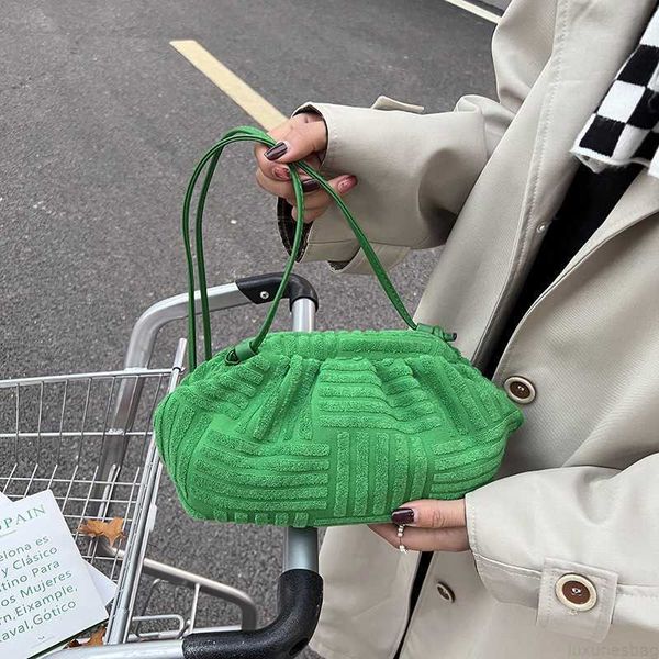 

botega venates jodie mini teen intrecciato pouch small design for female fashion net red pleated one shoulder messenger cloud bag