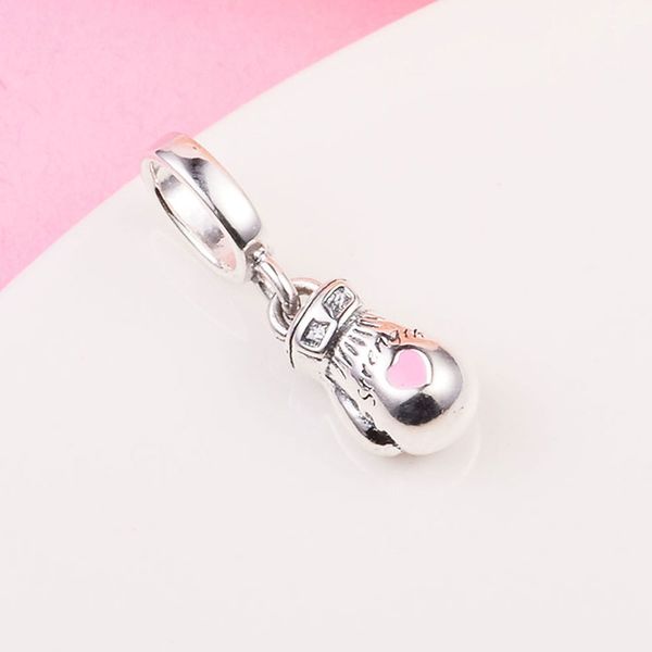 

925 sterling silver boxing glove dangle bead fits european jewelry pandora style charm bracelets, Black